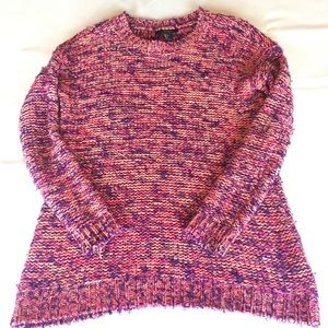 Forever 21 oversize pink purple woven sweater